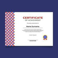 Abstract Geometric Certificate Template Design vector