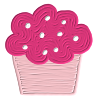 pink cake painted png