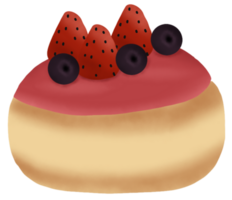 Krapfen mit Erdbeere png