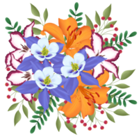 ilustração de buquê de flores png