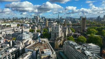 Westminster Londres point de repère aérien vue video