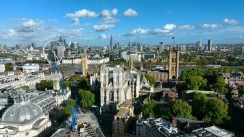 Westminster Londres point de repère aérien vue video