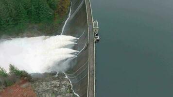 Water Pumped Through a Gravity Fed Hydroelectric Power Station Dam video