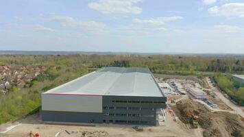 Large Warehouse During Construction Phase video