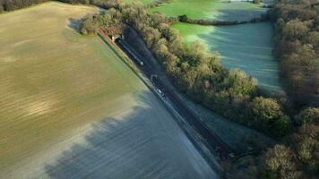 Fast Commuter Train Bound for London Passing Through a Tunnel video