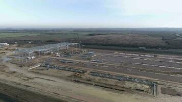 Construction of a Large Warehouse Unit Aerial View video