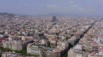 Barcelone cathédrale ville Espagne horizon vue dans le été video