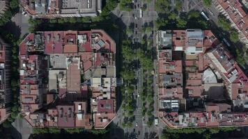 ville des rues de Barcelone Espagne la grille système des oiseaux œil vue video