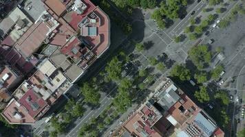 City Streets and Rooftops of Barcelona in the Summer Bird's Eye View video