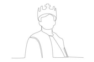 A king from a close view vector