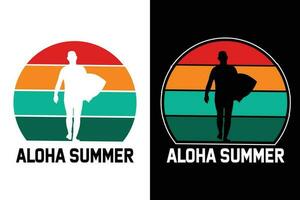 Summer t-shirt design, summer beach vacation t-shirts, summer surfing t-shirt vector design