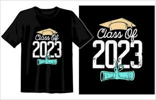 graduación Clásico camiseta diseño vector, Felicidades graduados clase de 2023 vector