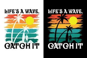 Summer t-shirt design bundle, summer beach vacation t-shirts, summer surfing t-shirt vector design