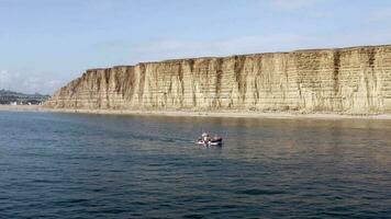 Commercial Fishing Vessel Heading out to Sea in the UK video