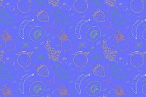 Fruit sketch art illustration vivid color background vector