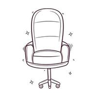 Office Chair. Hand drawn icon. Hand Drawn Vector Illustration