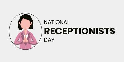 National Receptionists Day is observed each year on the second Wednesday in May. Design, greeting card, poster, invitation vector