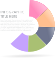 Infografica modello per attività commerciale. 5 passaggi moderno cerchio sequenza temporale diagramma png