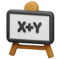 3d Blackboard education icon png