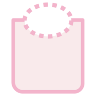 Label of a pink folder with paper clipboard png