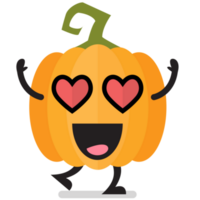 In love Halloween pumpkin emoji png