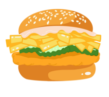 hamburger di fast food png