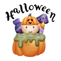 Halloween elemento acquerello la pittura. png