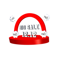 BIG SALE 12.12 WITH PODIUM 3D RENDER png