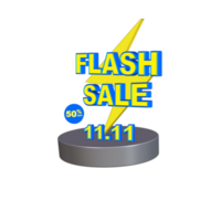 FLASH SALE 11.11 WITH PODIUM 3D RENDER png