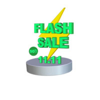 FLASH SALE 11.11 WITH PODIUM 3D RENDER png