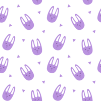 cute rabbit pattern seamless background png