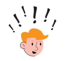 man face with exclamation mark png