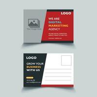 Modern professional business corporate postcard template. Free Vector