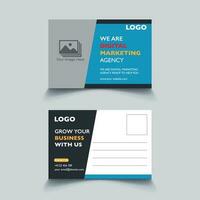 Modern professional business corporate postcard template. Free Vector