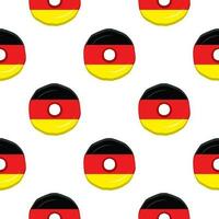 Pattern cookie with flag country Germany in tasty biscuit vector