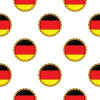 Pattern cookie with flag country Germany in tasty biscuit vector