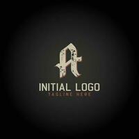 Logo of A alphabet initial Gothic Style icon design vector