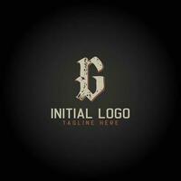 Logo of G alphabet initial Gothic Style icon design vector