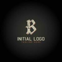 Logo of B alphabet initial Gothic Style icon design vector
