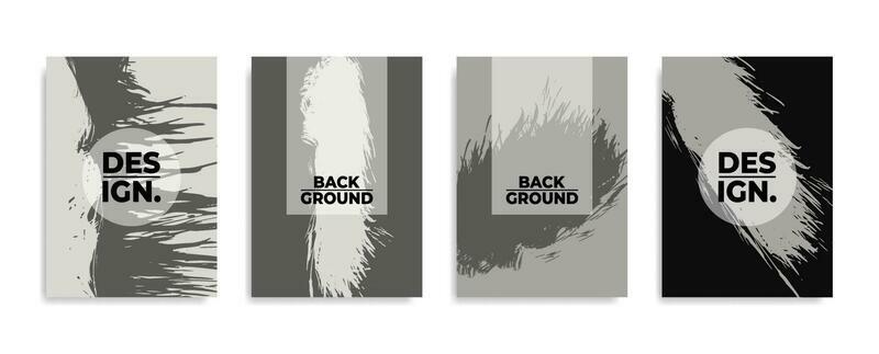 Modern abstract background cover set in grunge style