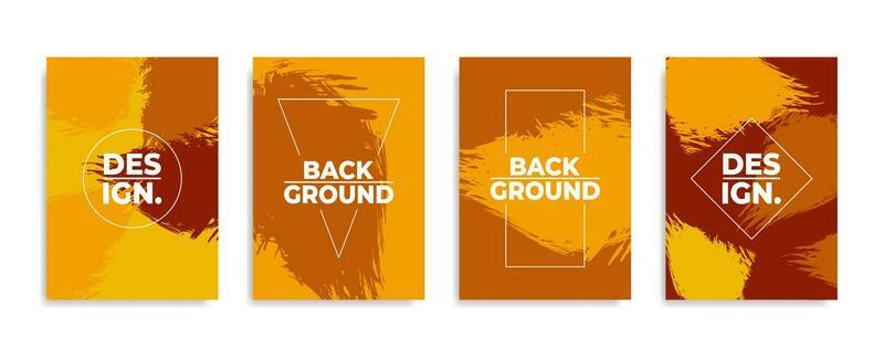 Modern abstract background cover set in grunge style