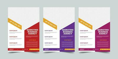 Minimalist print marketing website annual report flyer design vector
