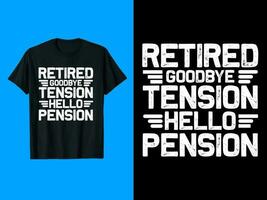 Retired Typography T-Shirt Design vector