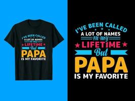 papá, abuelo, papi camiseta diseño vector