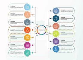 infografía con 13 pasos, procesos u opciones. vector