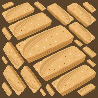 Financier cake slice vector illustration for graphic design and decorative element