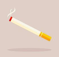 cigarette icon vector illustration. Flat design style. Cigarette simple silhouette. Modern, minimalist icon in stylish colors. Web site page and mobile app design vector element.