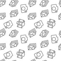 Picture and Photo Camera Seamless Pattern for Printing and Wrapping vector