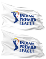 indisch Premier Liga, ipl Flagge Wellen isoliert im einfach und stoßen Textur, mit transparent Hintergrund, 3d Rendern png