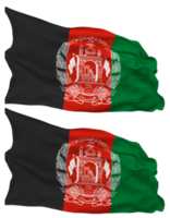 afghanistan flagga vågor isolerat i enkel och stöta textur, med transparent bakgrund, 3d tolkning png